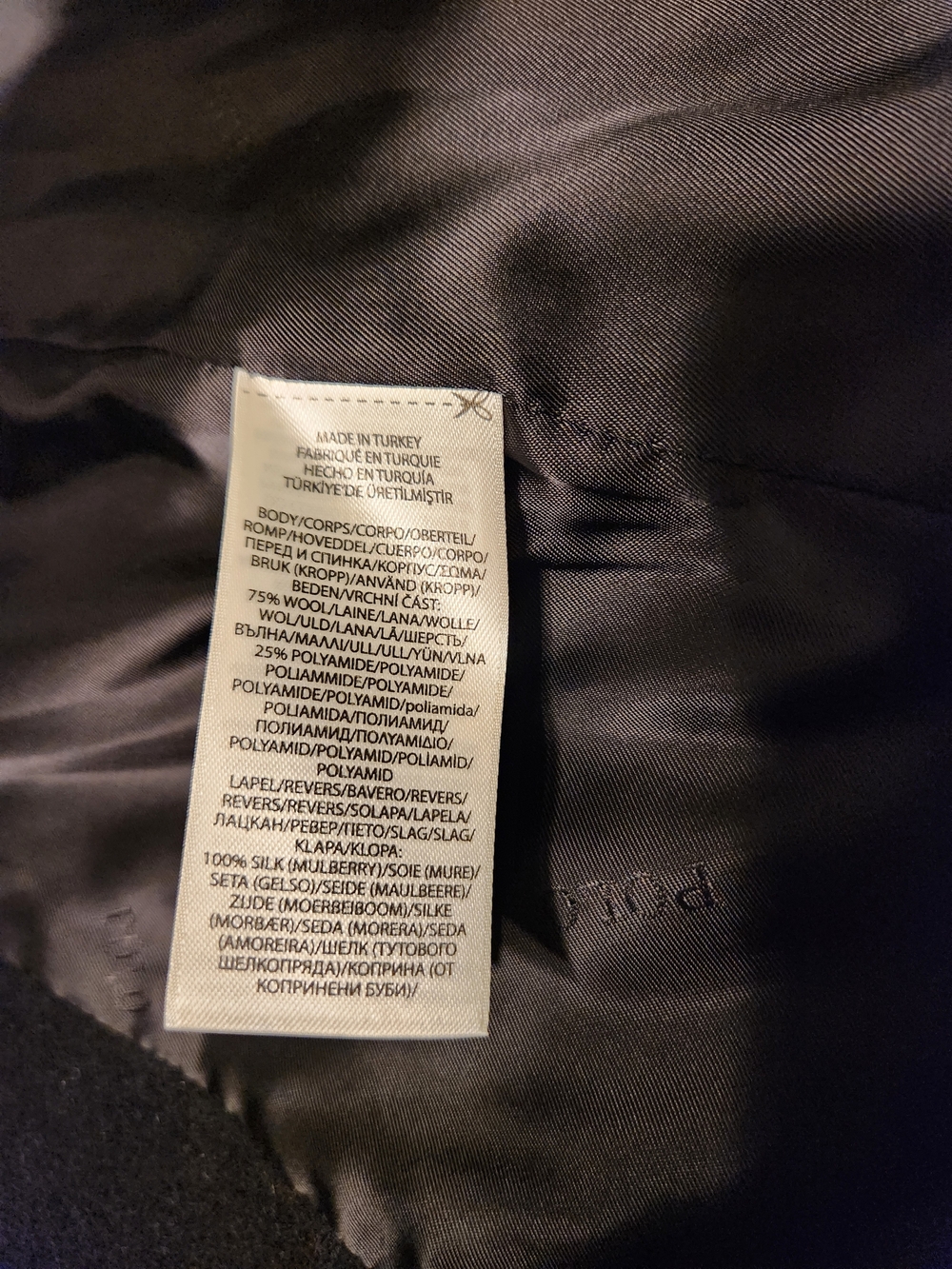Polo by Ralph Lauren Black Double-Breasted Wool Trench Coat - Picture 3 of 9